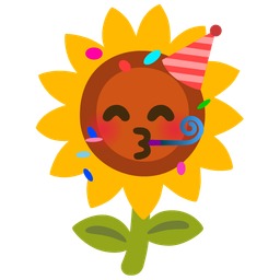 sunflower and partying face
