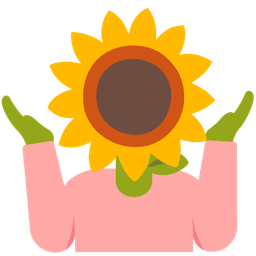 sunflower and person shrugging
