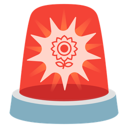 sunflower and police car light