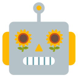 sunflower and robot