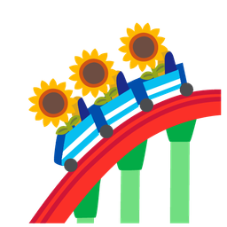 sunflower and roller coaster
