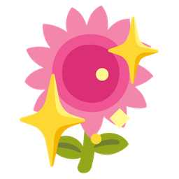 sunflower and sparkling heart