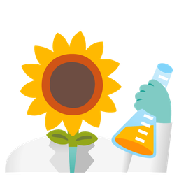sunflower and test tube