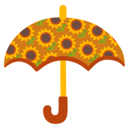 sunflower and umbrella
