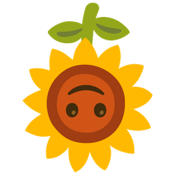 Sunflower and Upside-down face