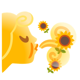 sunflower and wind face