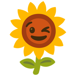 Sunflower and Winking face