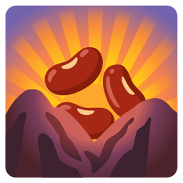 sunrise over mountains and beans