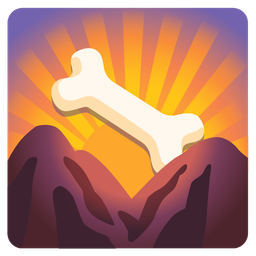 sunrise over mountains and bone