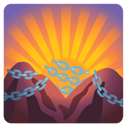 sunrise over mountains and chains