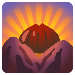 sunrise over mountains and chestnut