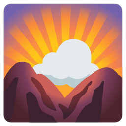 sunrise over mountains and cloud