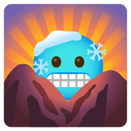 sunrise over mountains and cold face