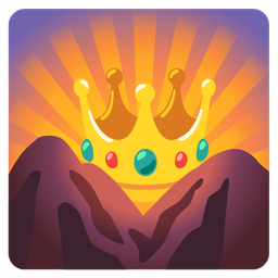 sunrise over mountains and crown