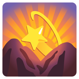 sunrise over mountains and dizzy