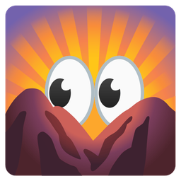 sunrise over mountains and eyes