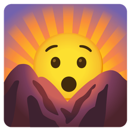 sunrise over mountains and hushed face