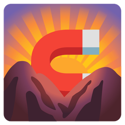 sunrise over mountains and magnet