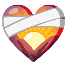 sunrise over mountains and mending heart