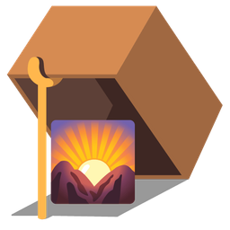 sunrise over mountains and mouse trap