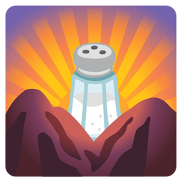 sunrise over mountains and salt