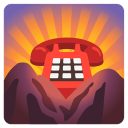 sunrise over mountains and telephone