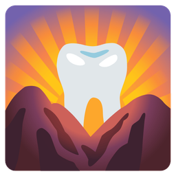 sunrise over mountains and tooth