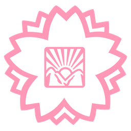 sunrise over mountains and white flower