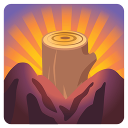 sunrise over mountains and wood