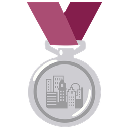 sunset and 2nd place medal