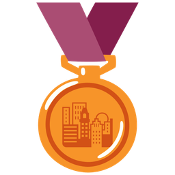 sunset and 3rd place medal