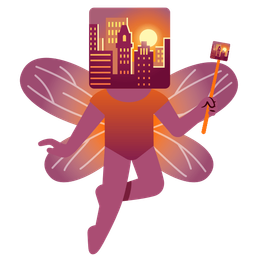 sunset and butterfly