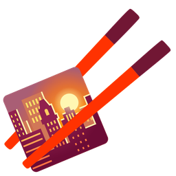 sunset and chopsticks