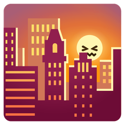 sunset and confounded face