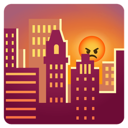 sunset and enraged face