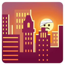 sunset and face with head-bandage