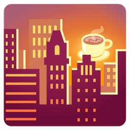 sunset and hot beverage