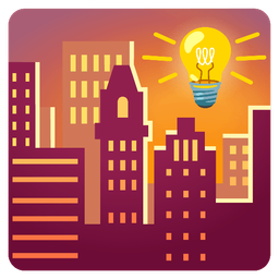 sunset and light bulb