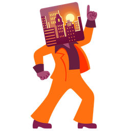 sunset and mirror ball