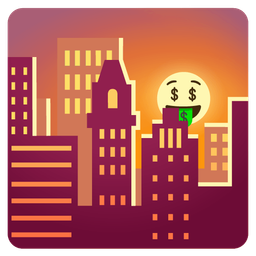 Sunset and Money-mouth face