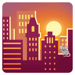 sunset and mouse face