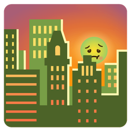 sunset and nauseated face