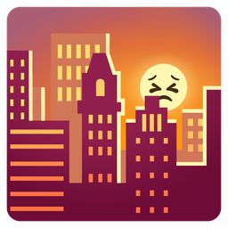 sunset and persevering face