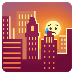 sunset and sad but relieved face