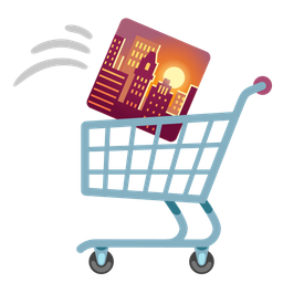 sunset and shopping cart