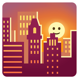 Sunset and Slightly smiling face