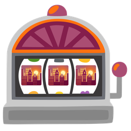 sunset and slot machine