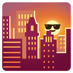 sunset and smiling face with sunglasses
