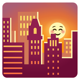 Sunset and Smiling face