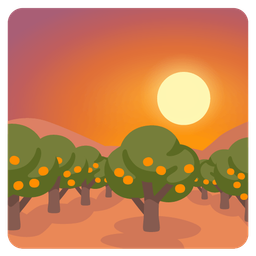 sunset and tangerine